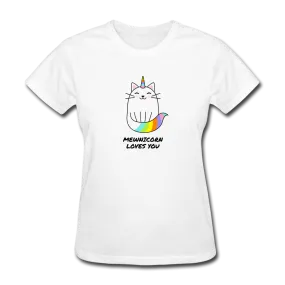 Mewnicorn Loves You Women's Funny T-Shirt