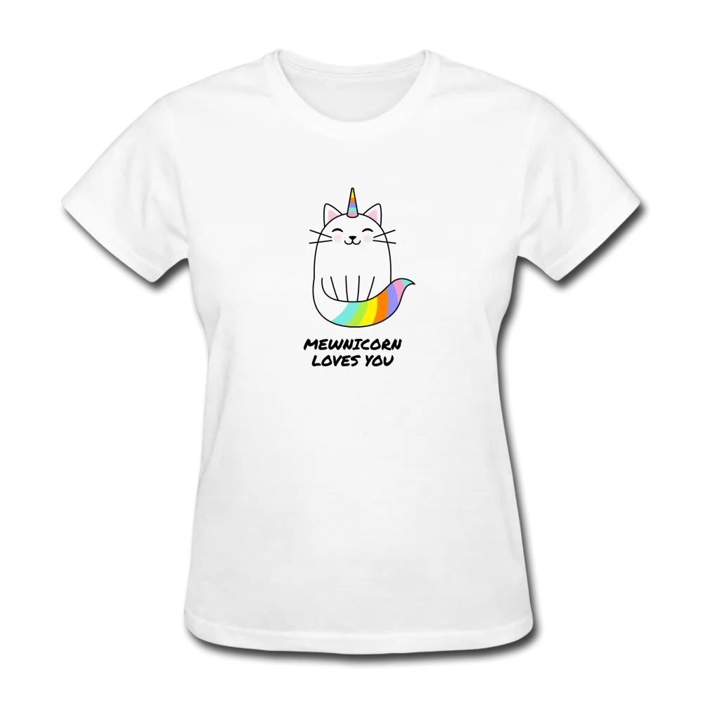 Mewnicorn Loves You Women's Funny T-Shirt