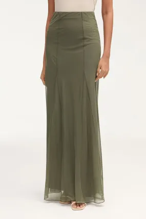 Milia Maxi Skirt - Smokey Olive