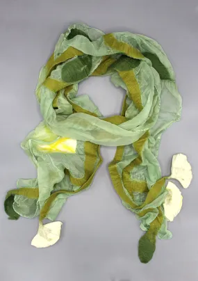 Mint Green Felt Wool Eco Wear Women's Scarf