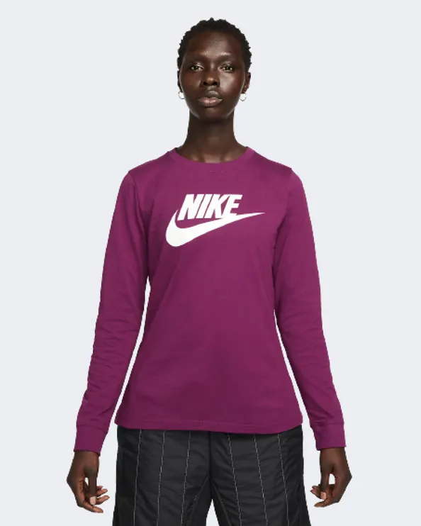 Nike Essential Icon Futura Women Lifestyle Long Sleeve Sangria