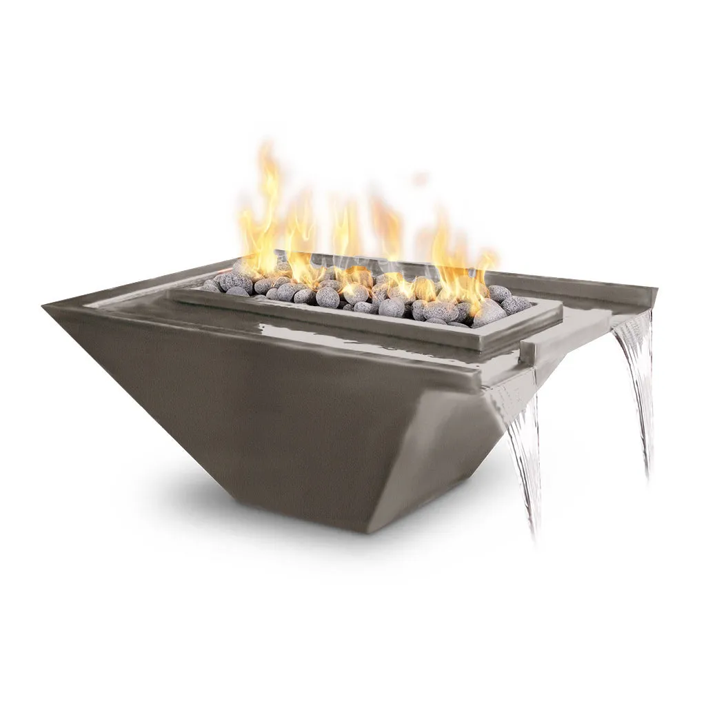 Nile 30" Fire and Water Bowl, Powder Coated Metal - Pool Feature