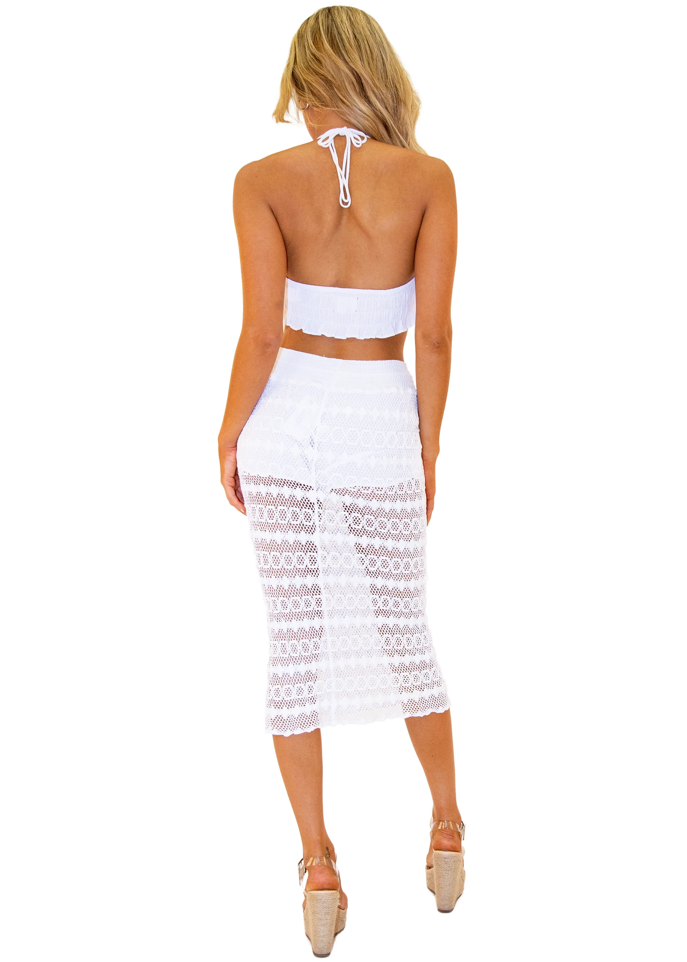 'Oceane' Crochet Maxi Skort