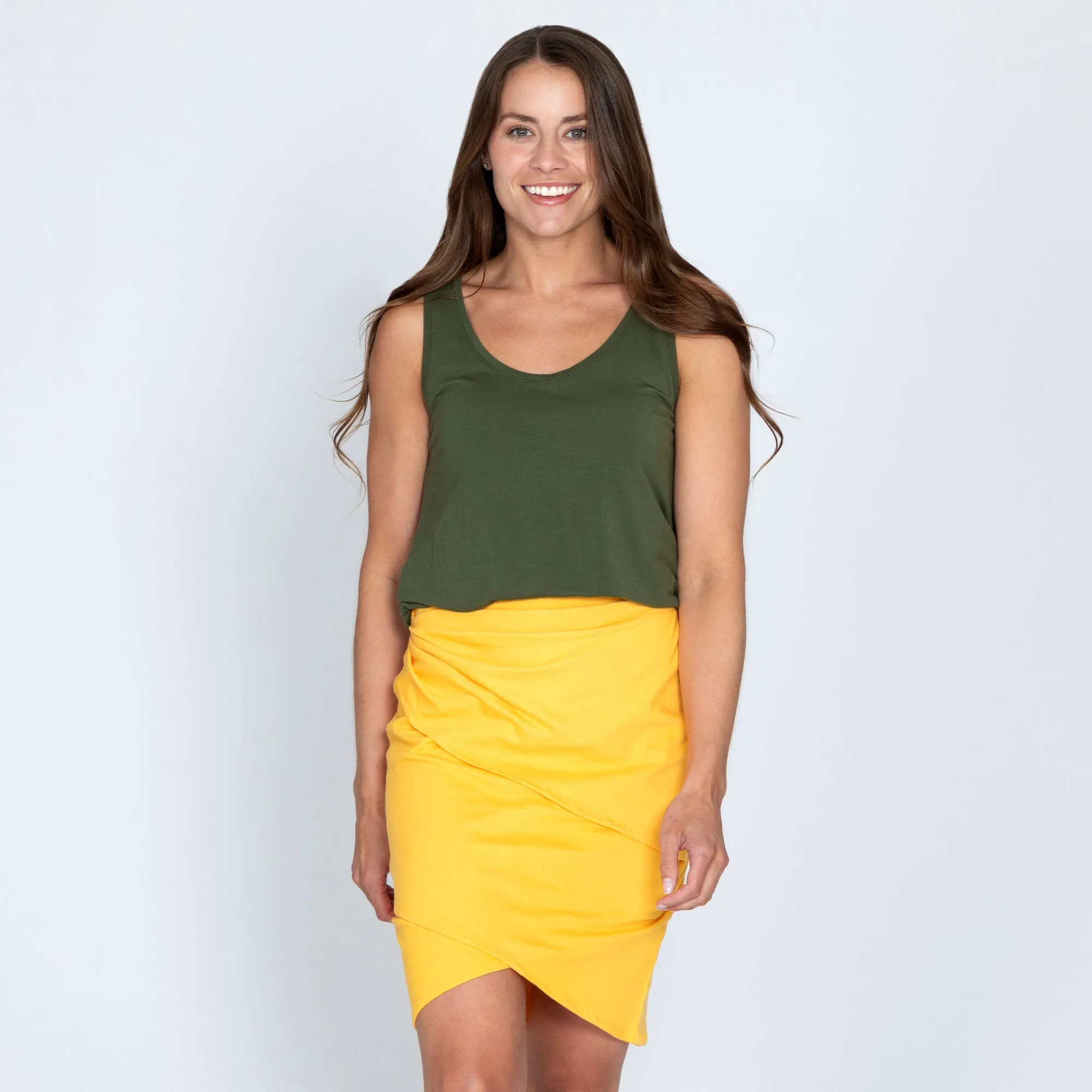 Organic Layered Pencil Skirt