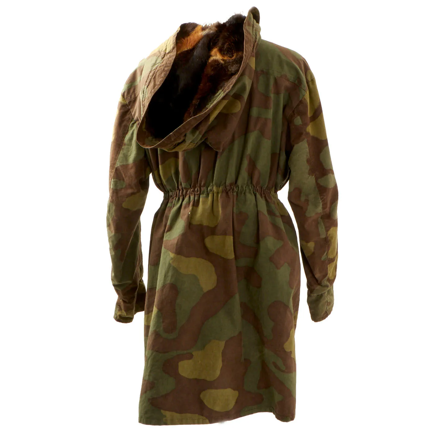 Original German WWII SS Italian Camouflage M1943 Winter Uniform Parka - Rabbit Fur Kharkov