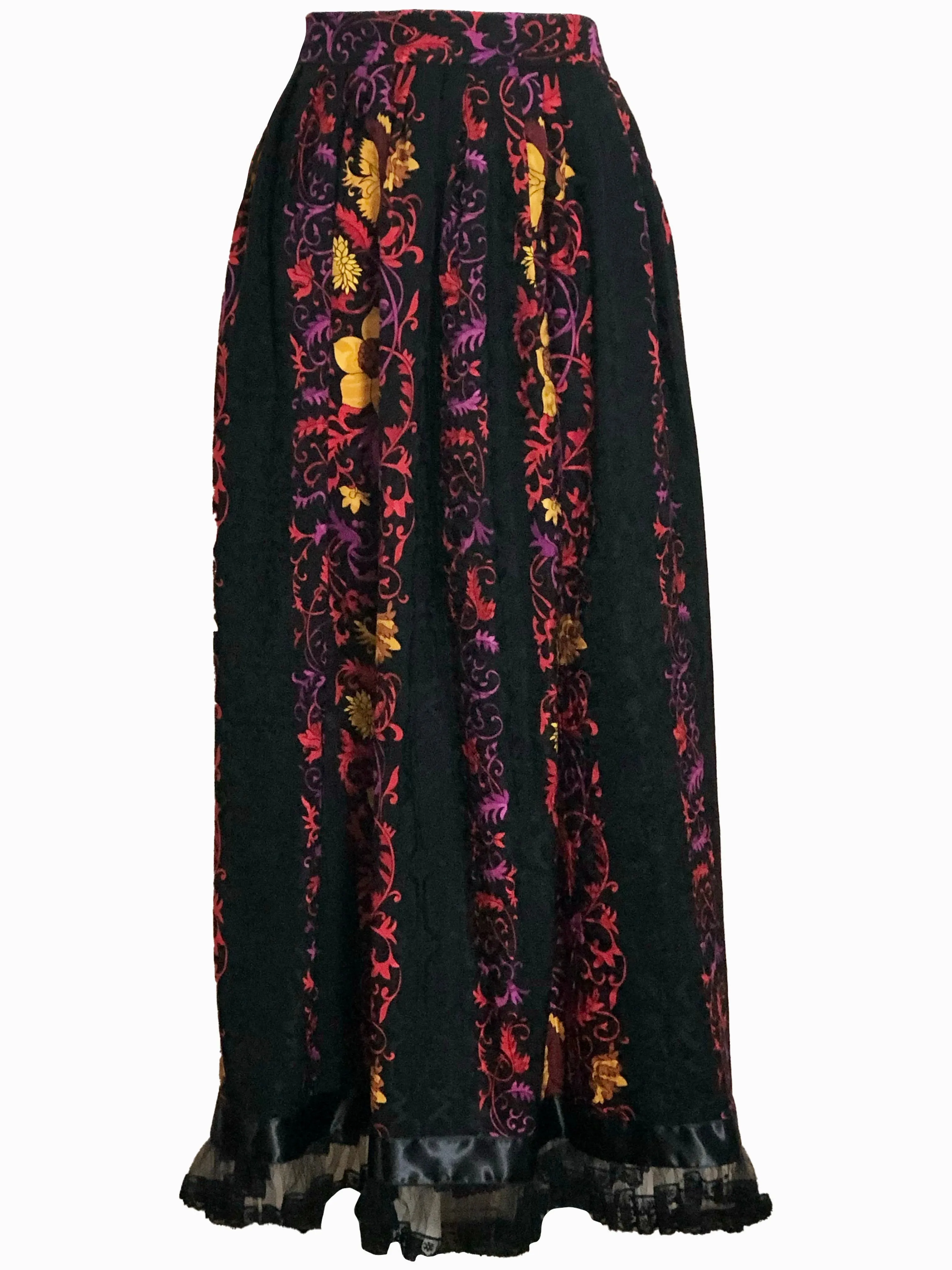 Oscar de la Renta 70s Silk Jacquard Gypsy Ensemble