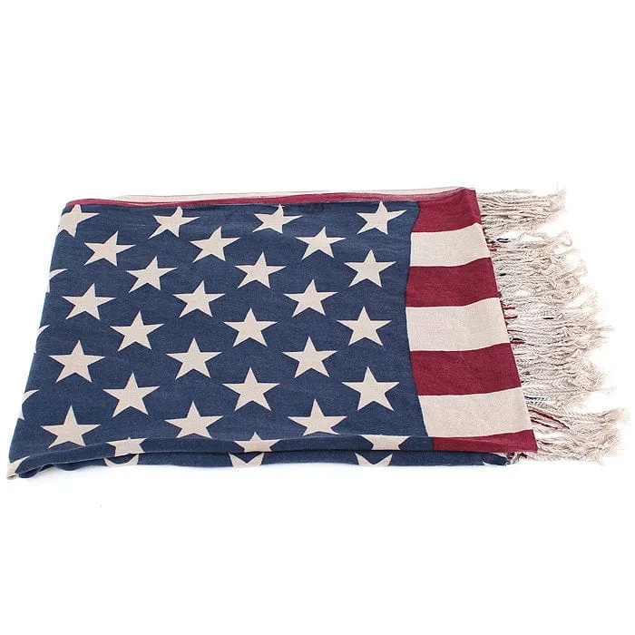 PA121-002 American Flag Pashmina Scarf