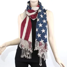 PA121-002 American Flag Pashmina Scarf