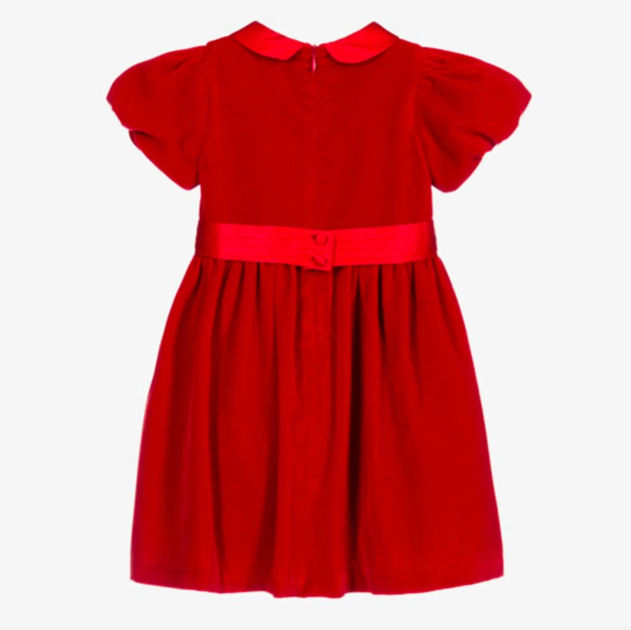 Patachou Infant & Toddler Girls Red Velvet Bow Dress