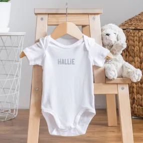 Personalised White Baby Bodysuit