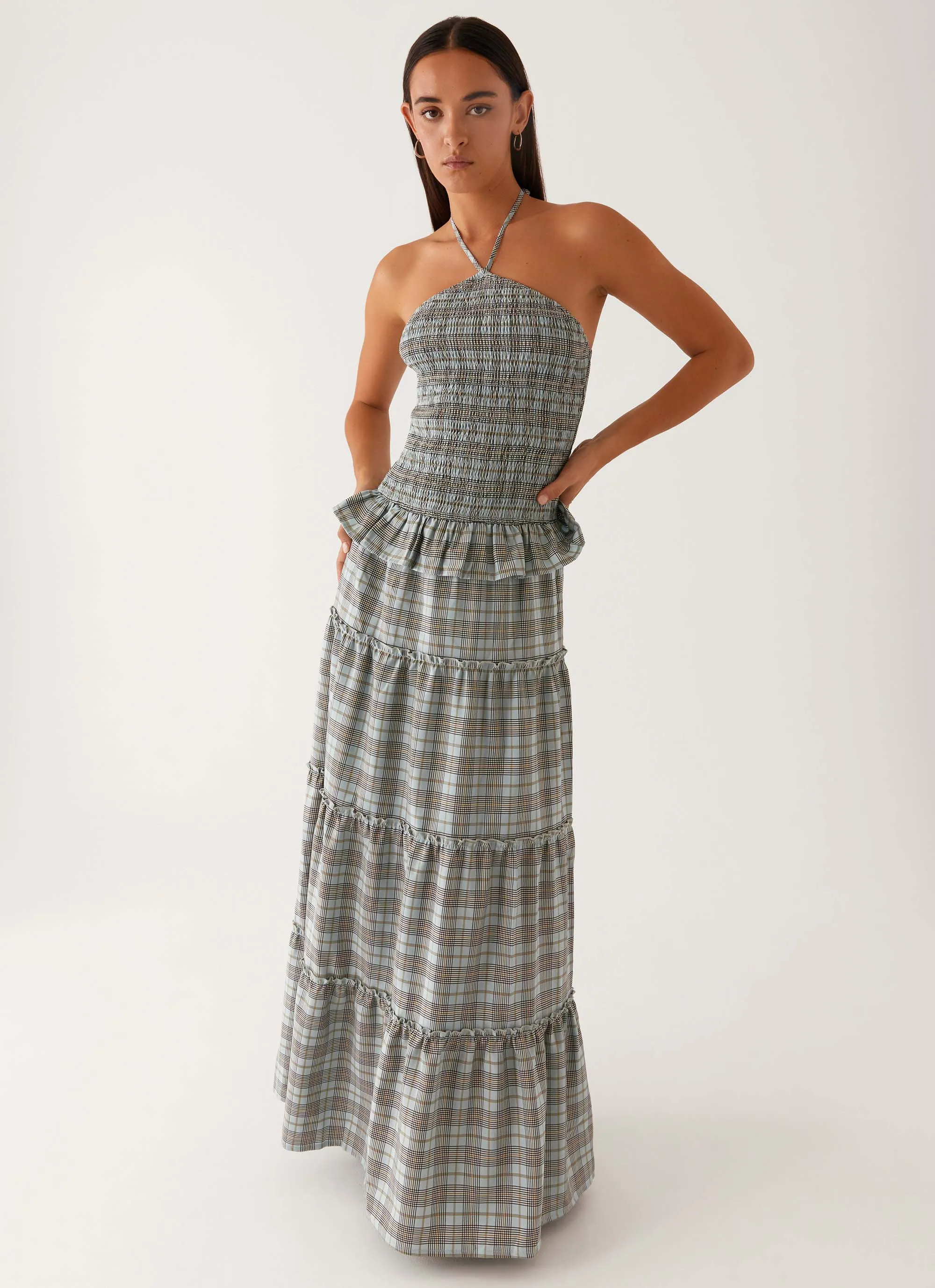 Picture This Maxi Dress - Check