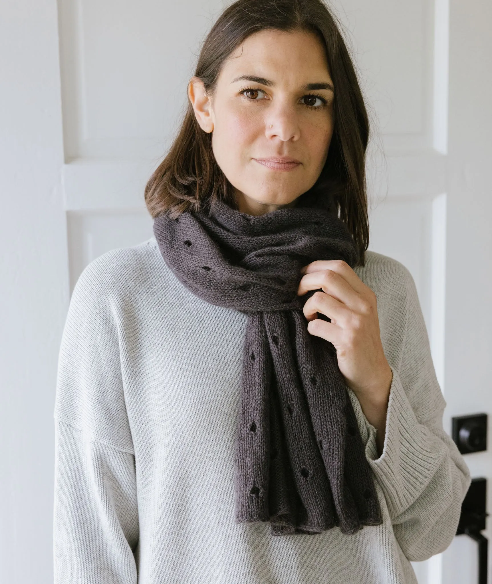 Polka Dot Scarf Using mYak Cashmere Lace