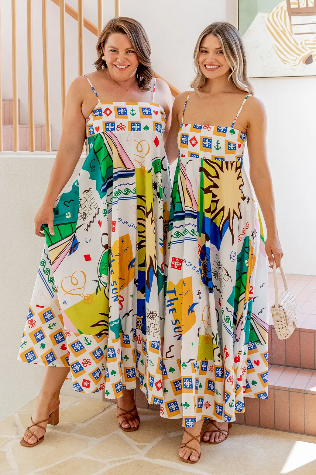 Portafino Maxi Dress Lucky Star Print