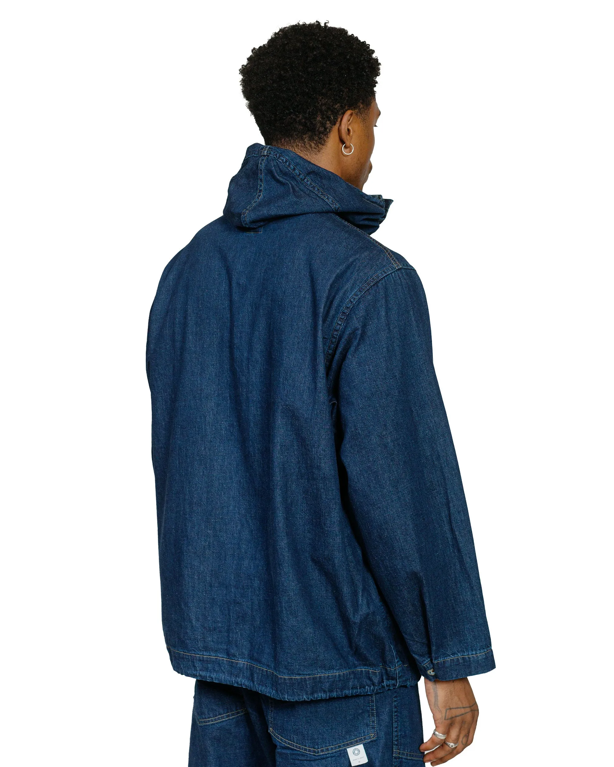 Post O'Alls NAVY Parka Blue Denim w/OD Yellow Stitch Indigo