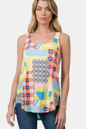 Printed Curved Hem Tank