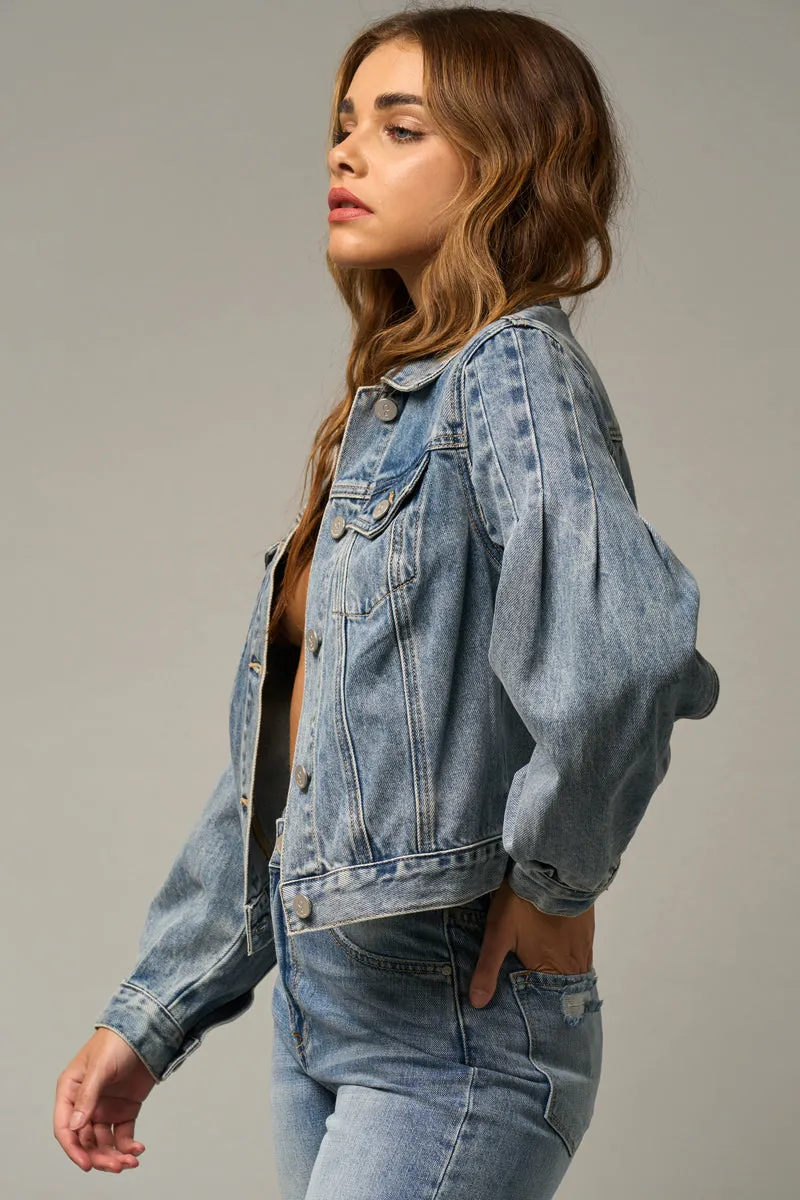 Puff Denim Jacket