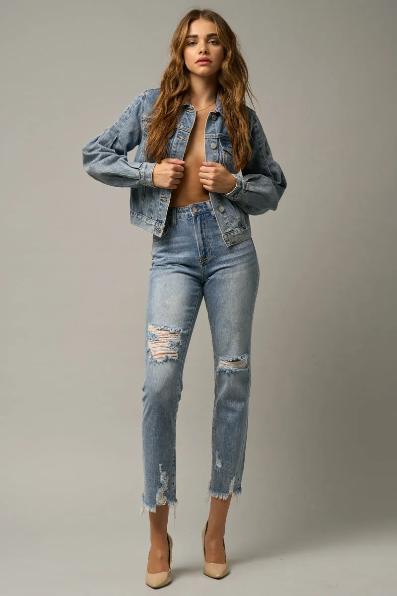 Puff Denim Jacket