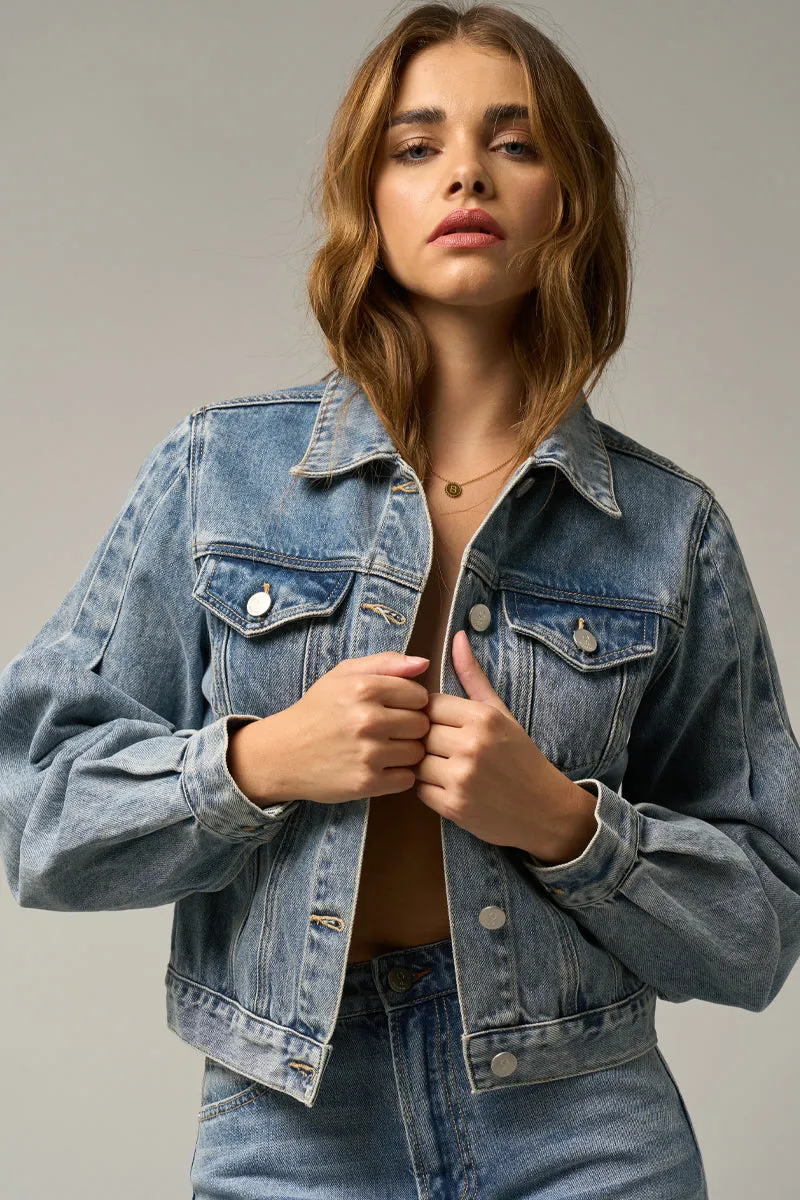 Puff Denim Jacket