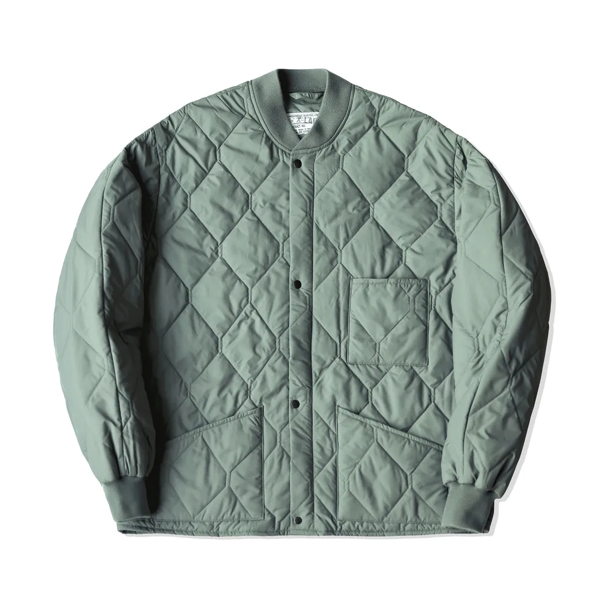 Quilted CWU 9/P Military Style Men's Liner Coat - Sage Green