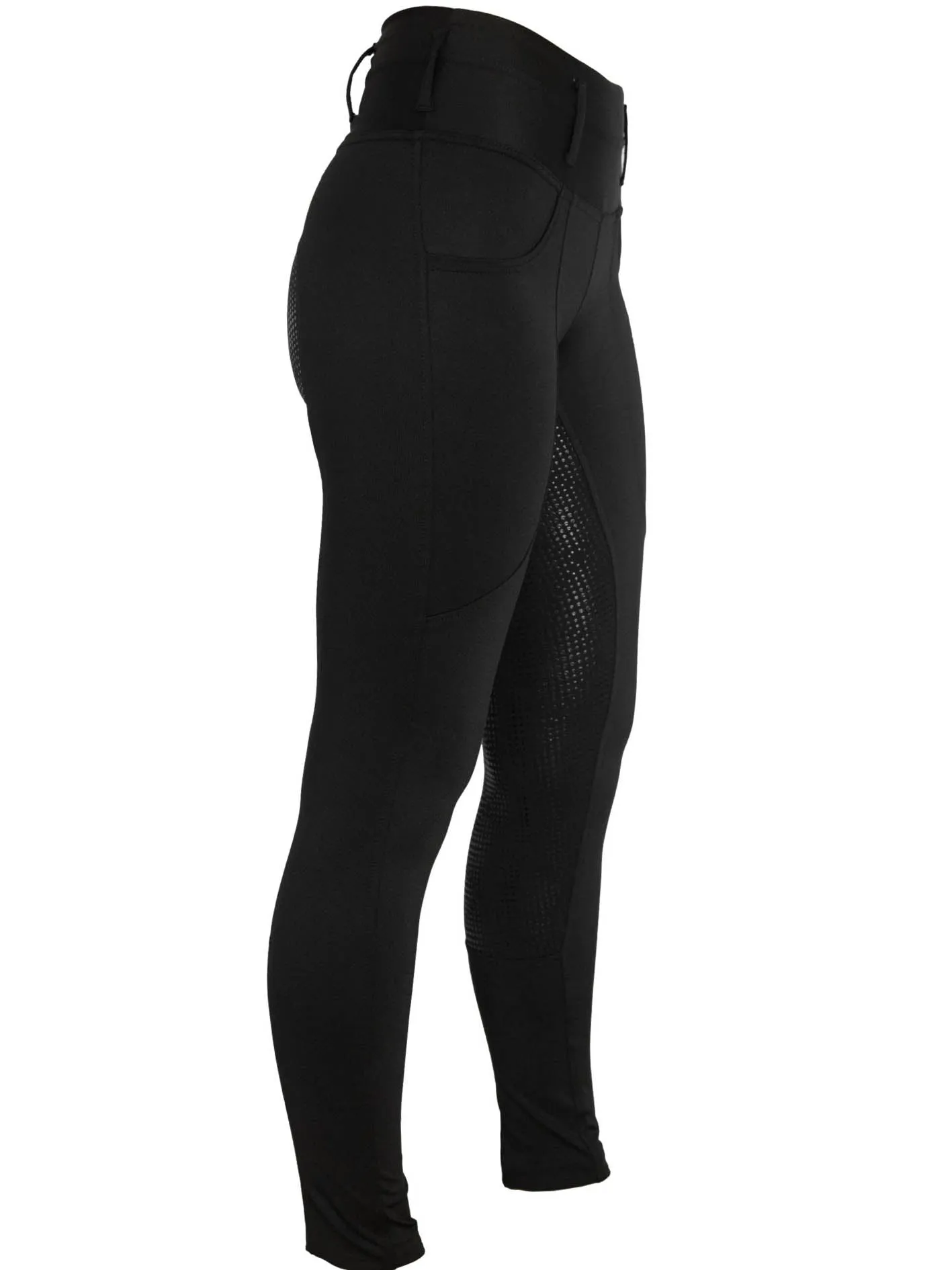 "Alice" Riding tights in Black with or without silicone seat grip