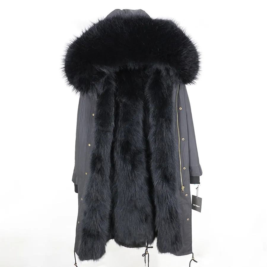 Real Fox Fur Liner Waterproof Coats (Multi - Colors)