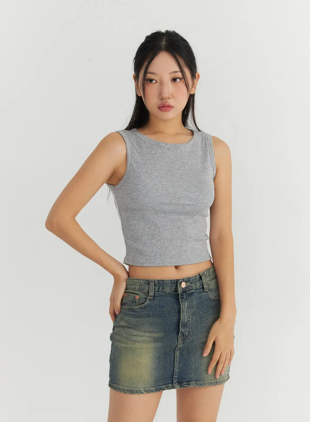 Rib Crop Tank Top CO304