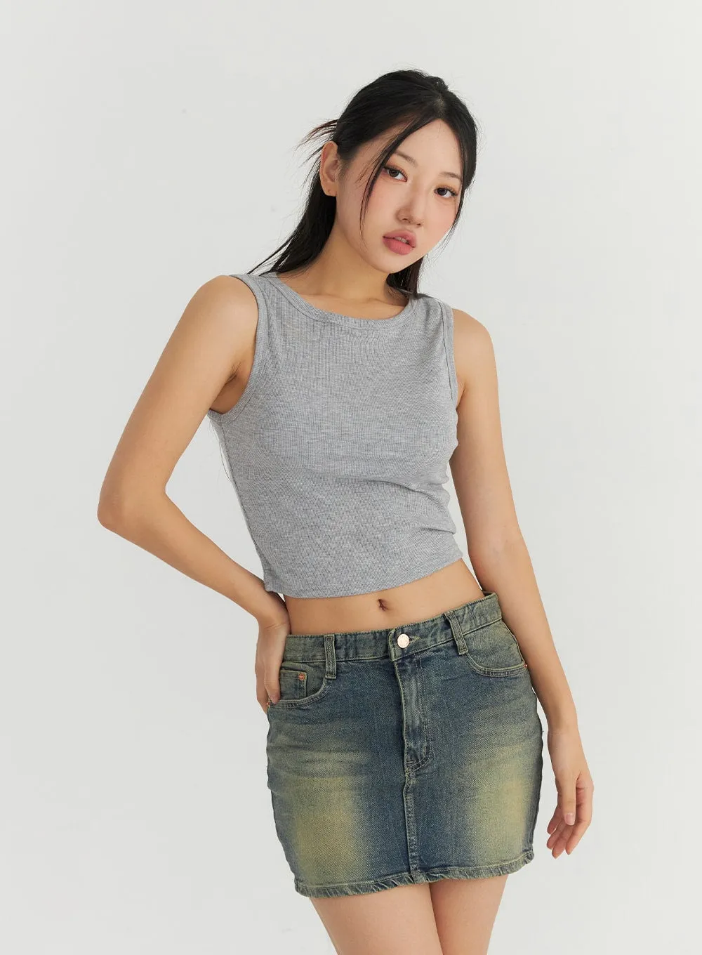 Rib Crop Tank Top CO304