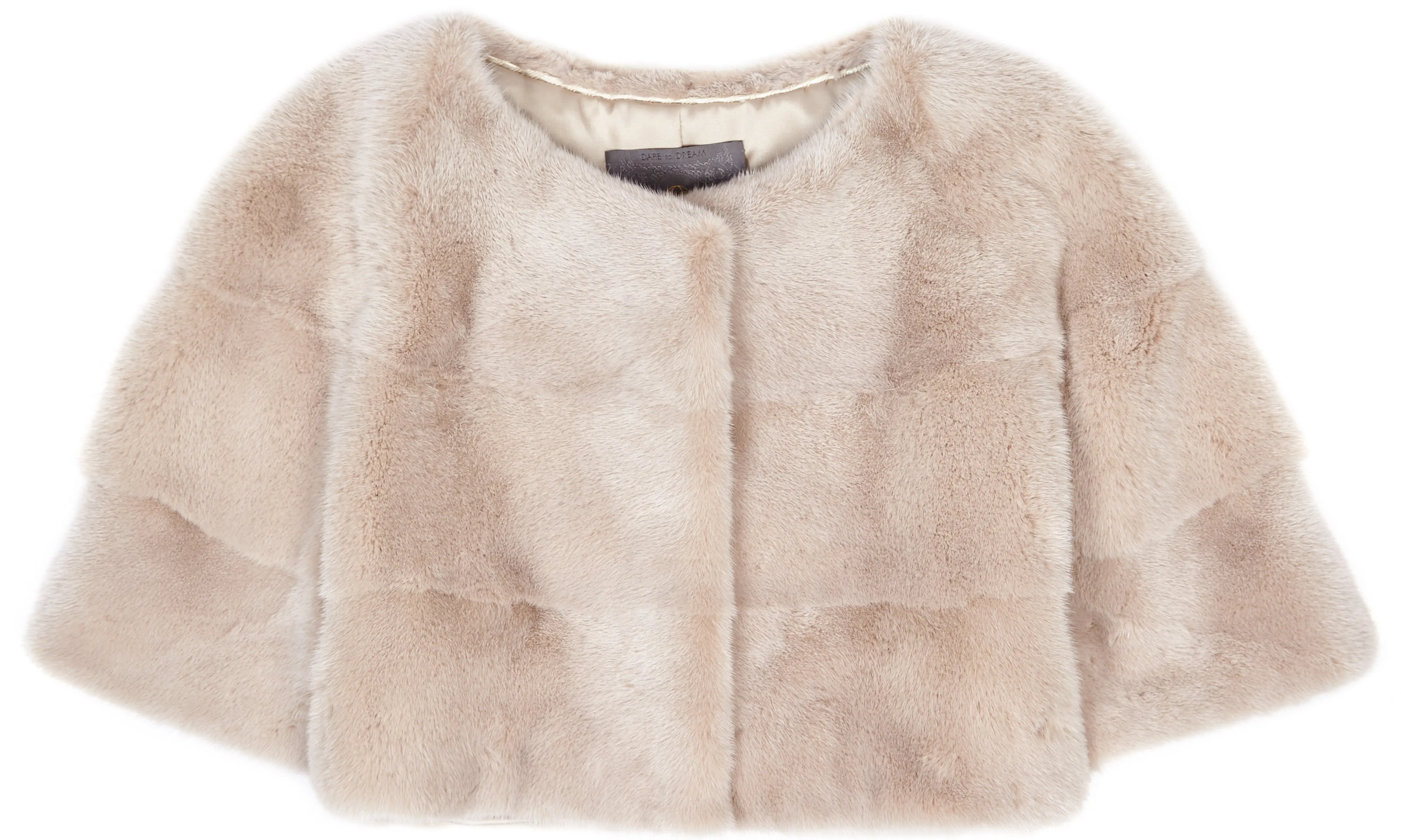 Sarah Mini Mink Fur Jacket Sabbia