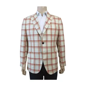 Sartorio Sport Coat - Orange & Tan Windowpane