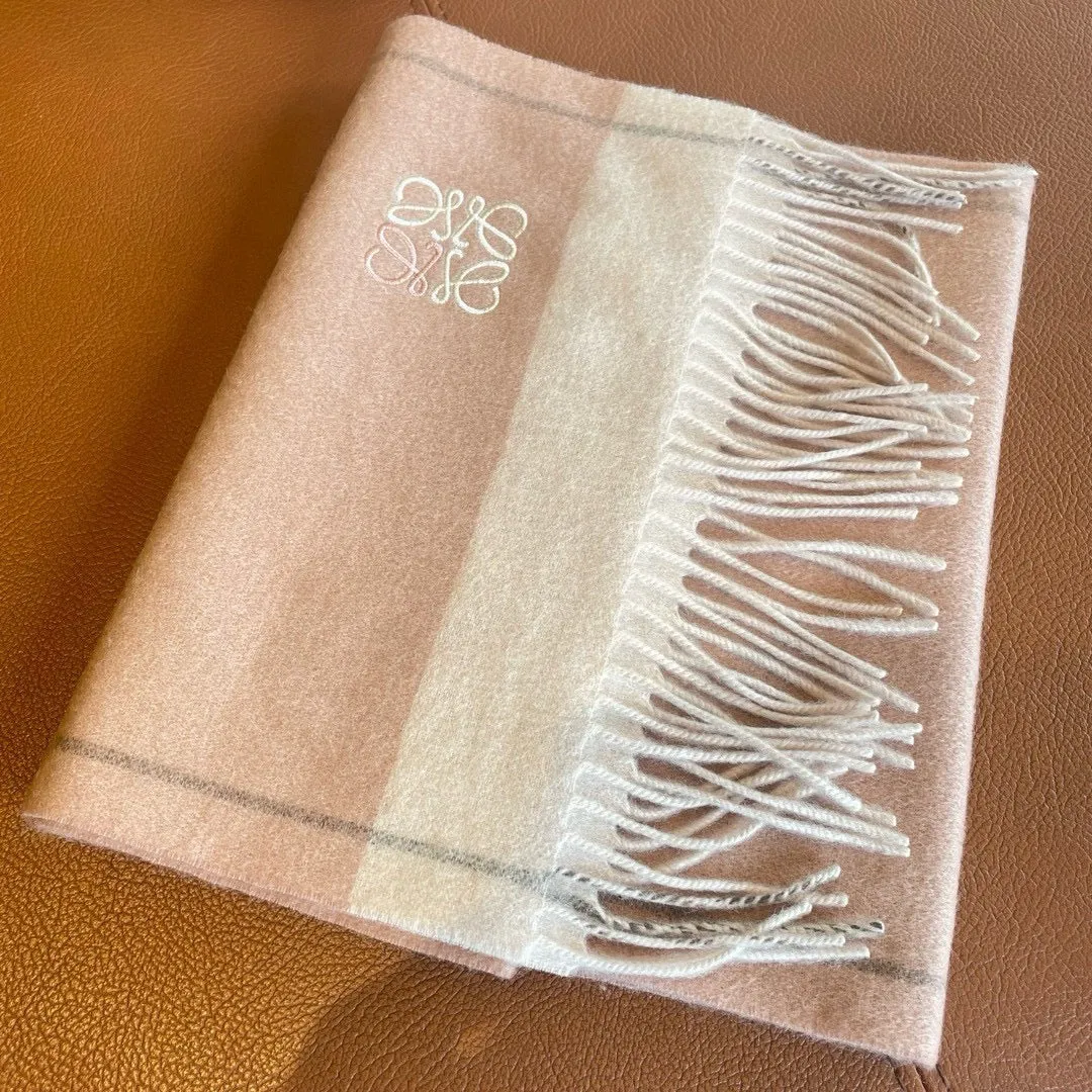 SCARF 180 CM IN PEACH PINK MIX WHITE CASHMERE 410054