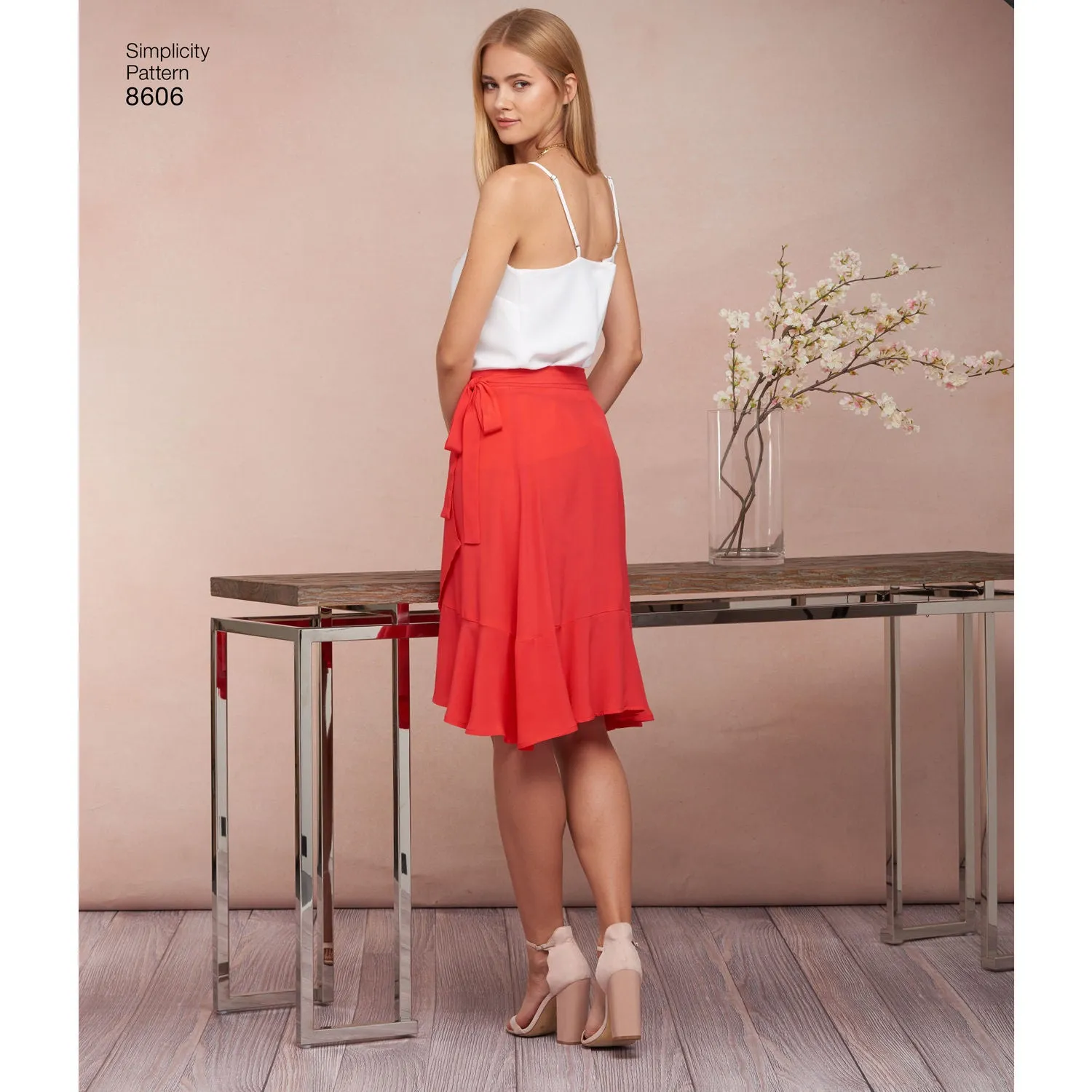 Simplicity Pattern S8606 Misses' Wrap Skirt in 4 Lengths