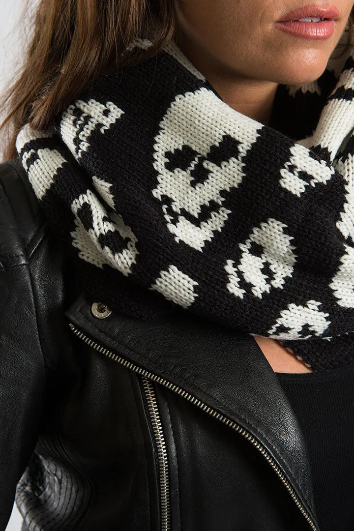 Skull Madness Reversible Infinity Scarf