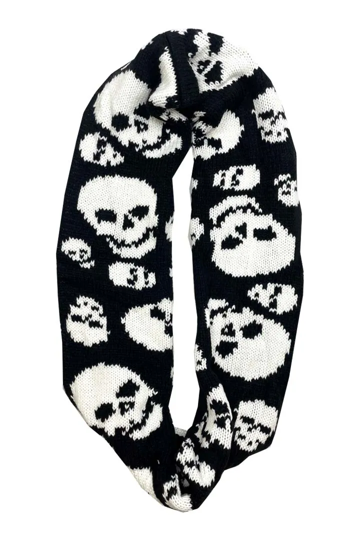 Skull Madness Reversible Infinity Scarf