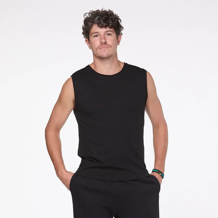 Slim Fit Mens Tank | Black