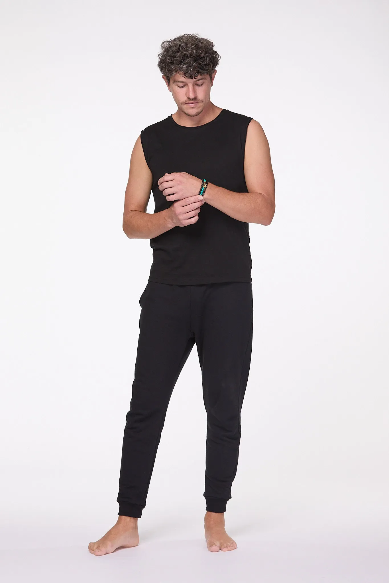 Slim Fit Mens Tank | Black