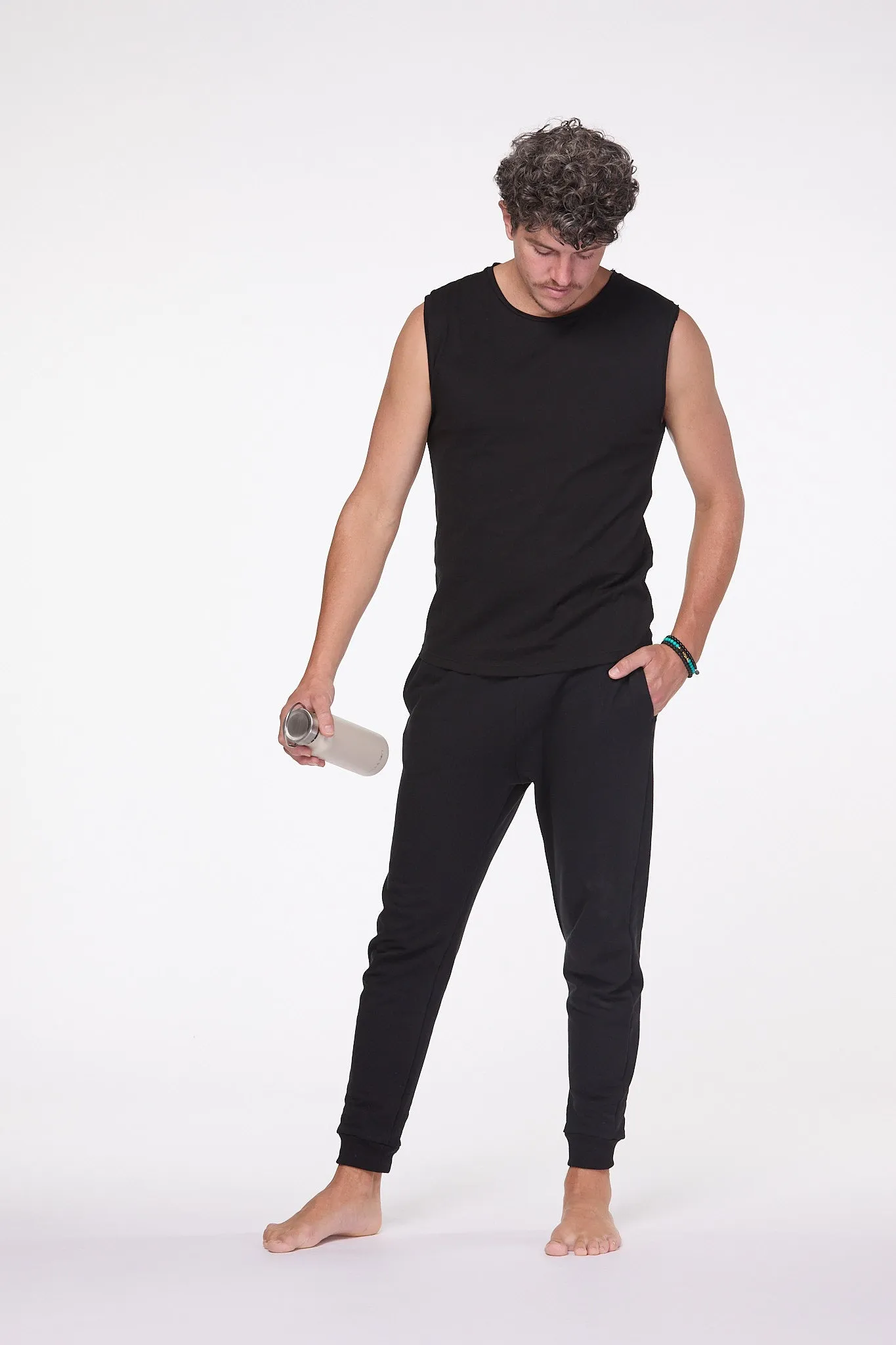 Slim Fit Mens Tank | Black