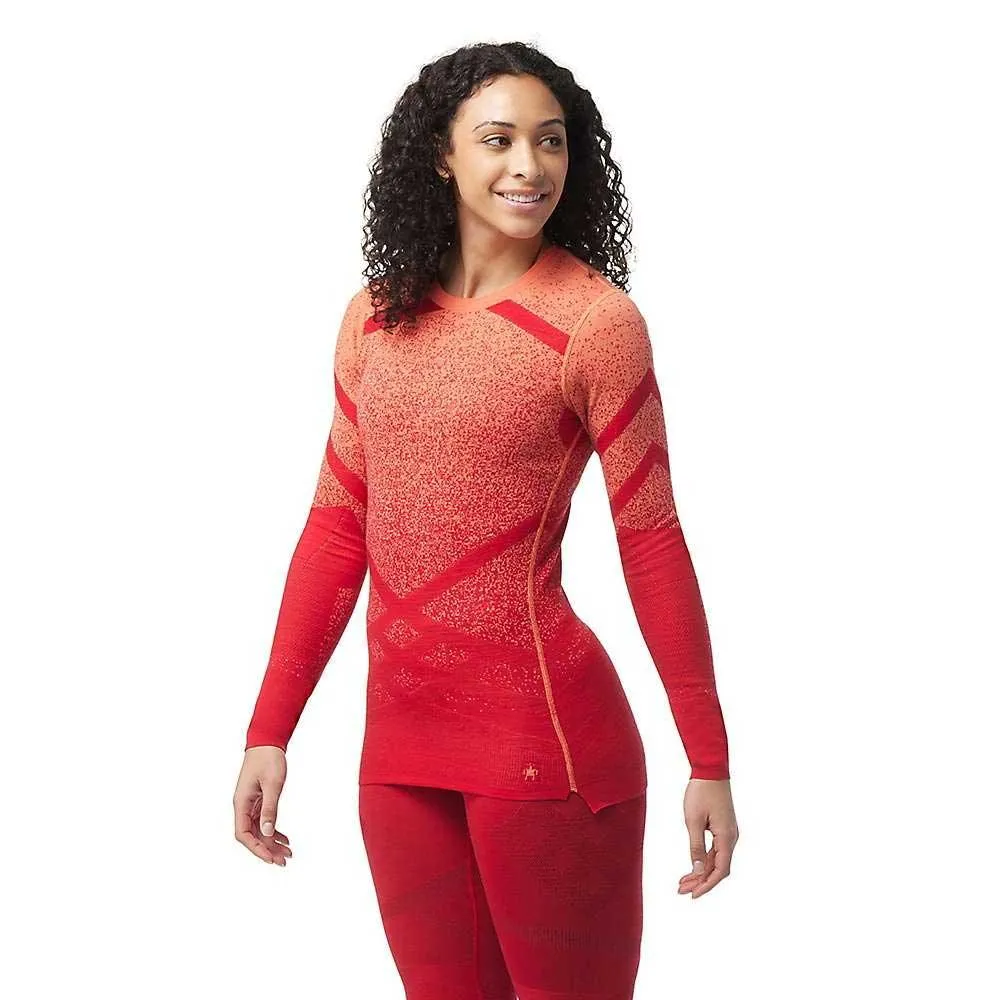 Smartwool Womens Intraknit Thermal Merino Base Layer Pattern Crew