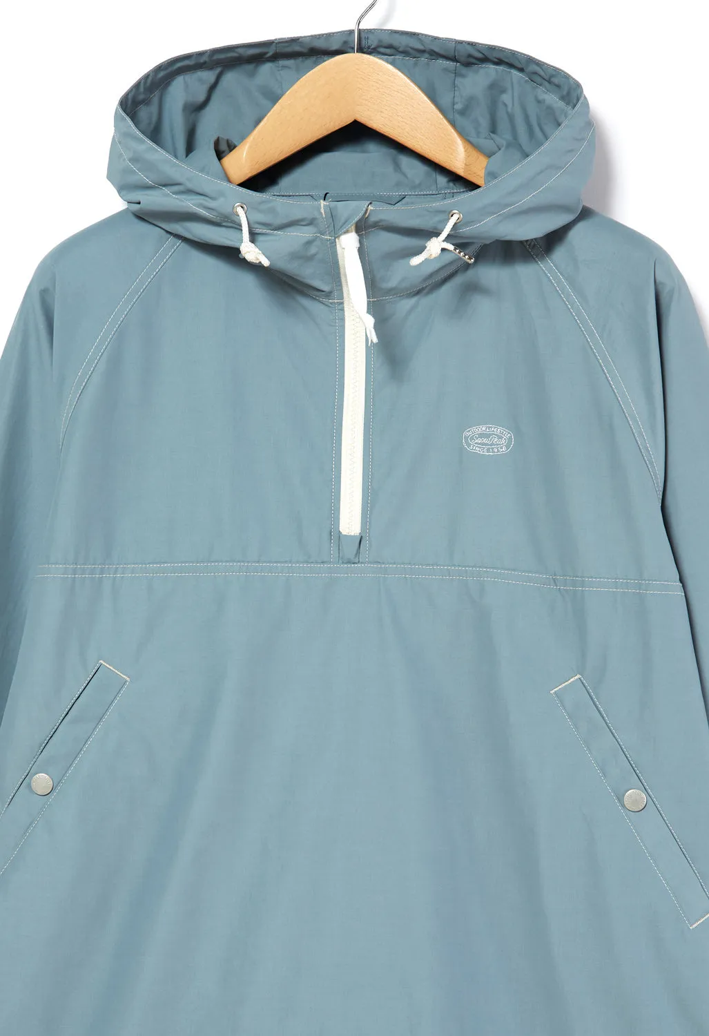 Snow Peak Men's Light Mountain Cloth Parka Jacket - Blue