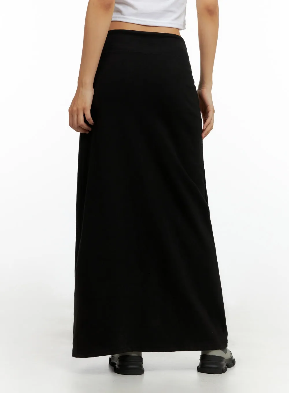 Solid Maxi Skirt IL419