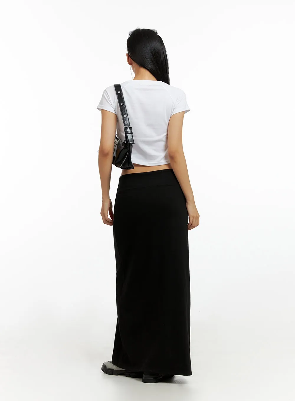 Solid Maxi Skirt IL419