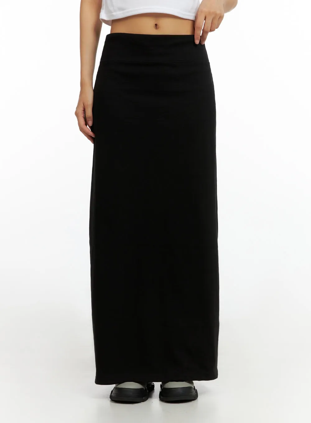 Solid Maxi Skirt IL419