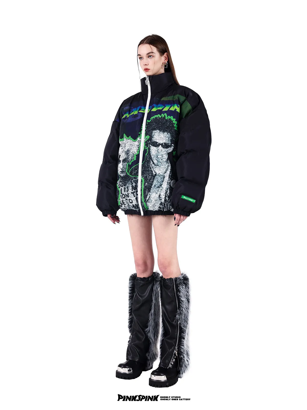 SPHINX PUNK quilted puffer