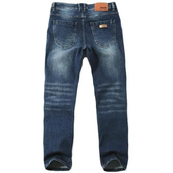 Straight Mid-Rise Denim Jeans For Men Casual Loose Fit Lightweight Leg