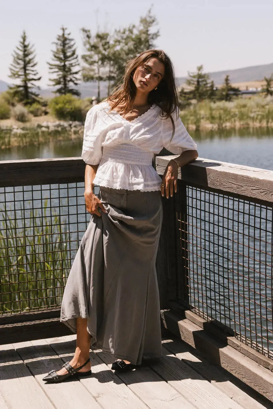 Sunny Maxi Skirt in Grey