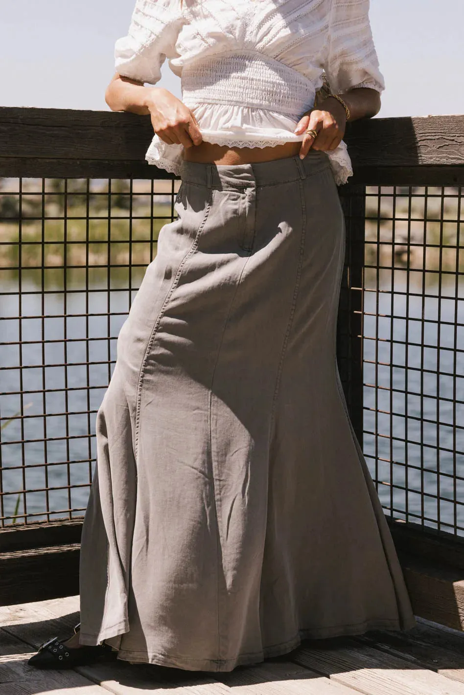 Sunny Maxi Skirt in Grey