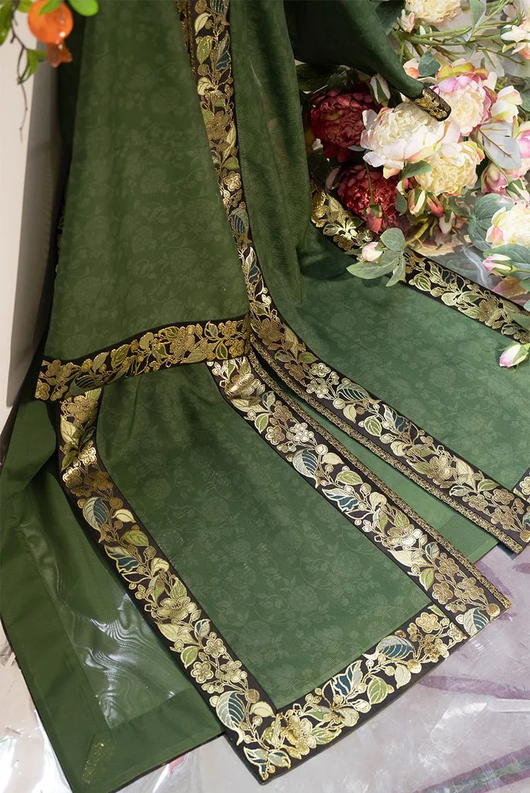 Tai Lü 苔绿 Moss Green Southern Song Dynasty Restoration Zhiling Duijin Beizi Jacket