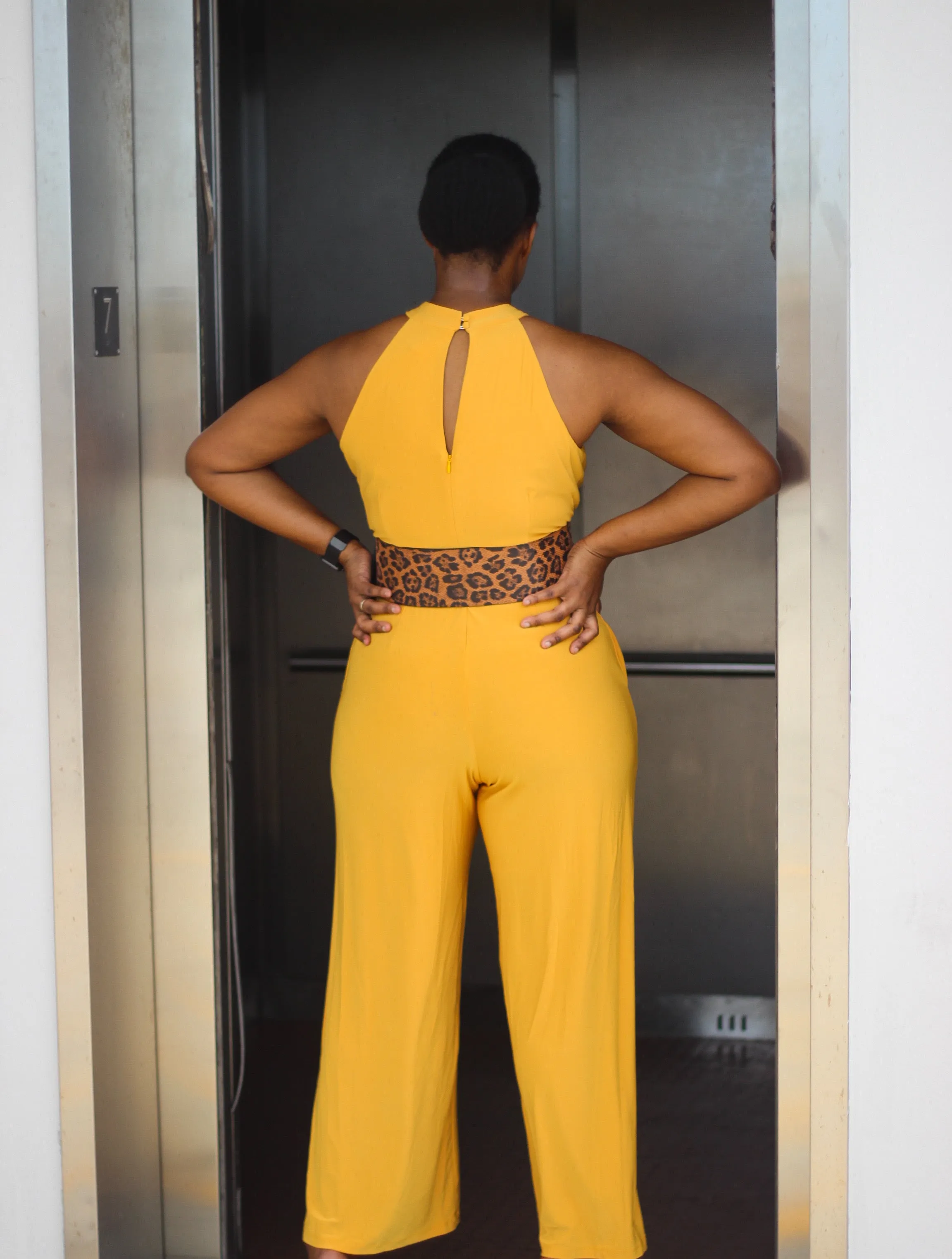 Take Me Out Jumpsuit-Mustard