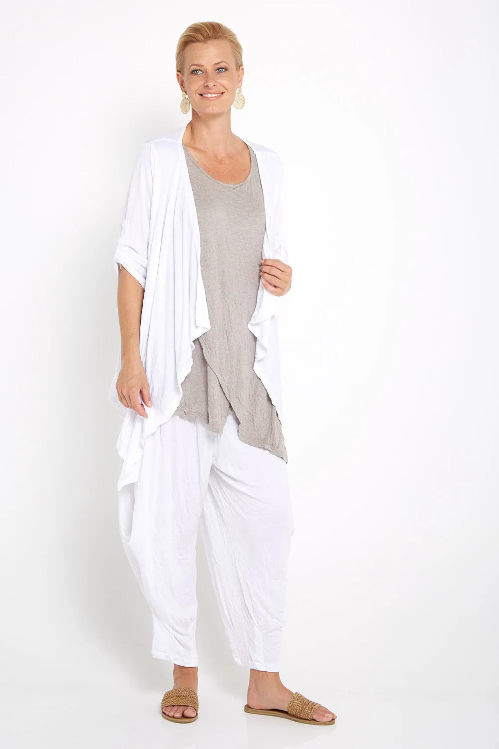 Teegan Crush Cardigan - White