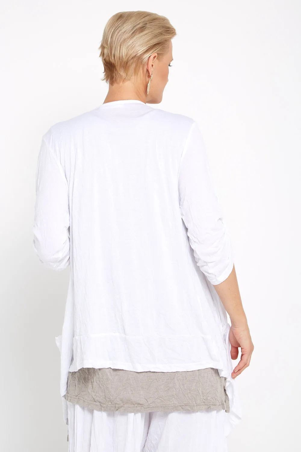 Teegan Crush Cardigan - White