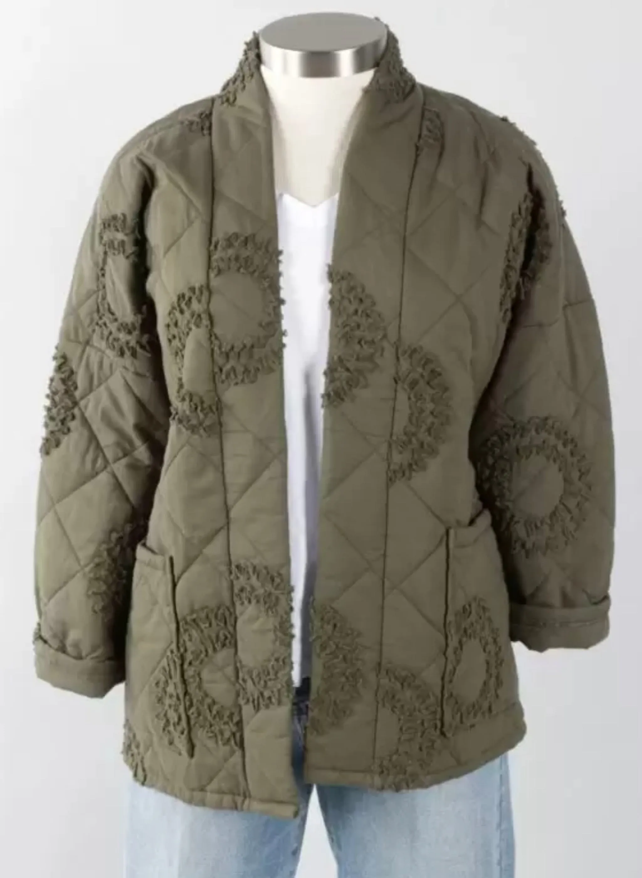 Tempo Paris - Quilt EMB Jacket - Olive